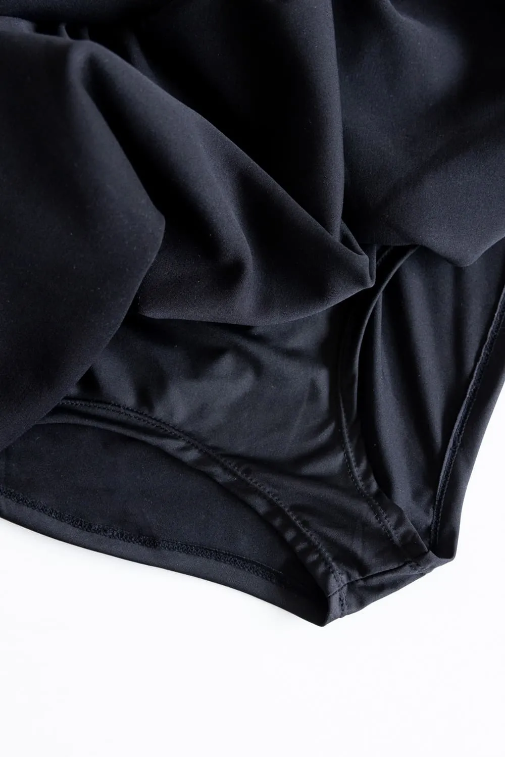 Scuba Knit Bubble Mini Skirt for Women in Black | SCU712-BLACK