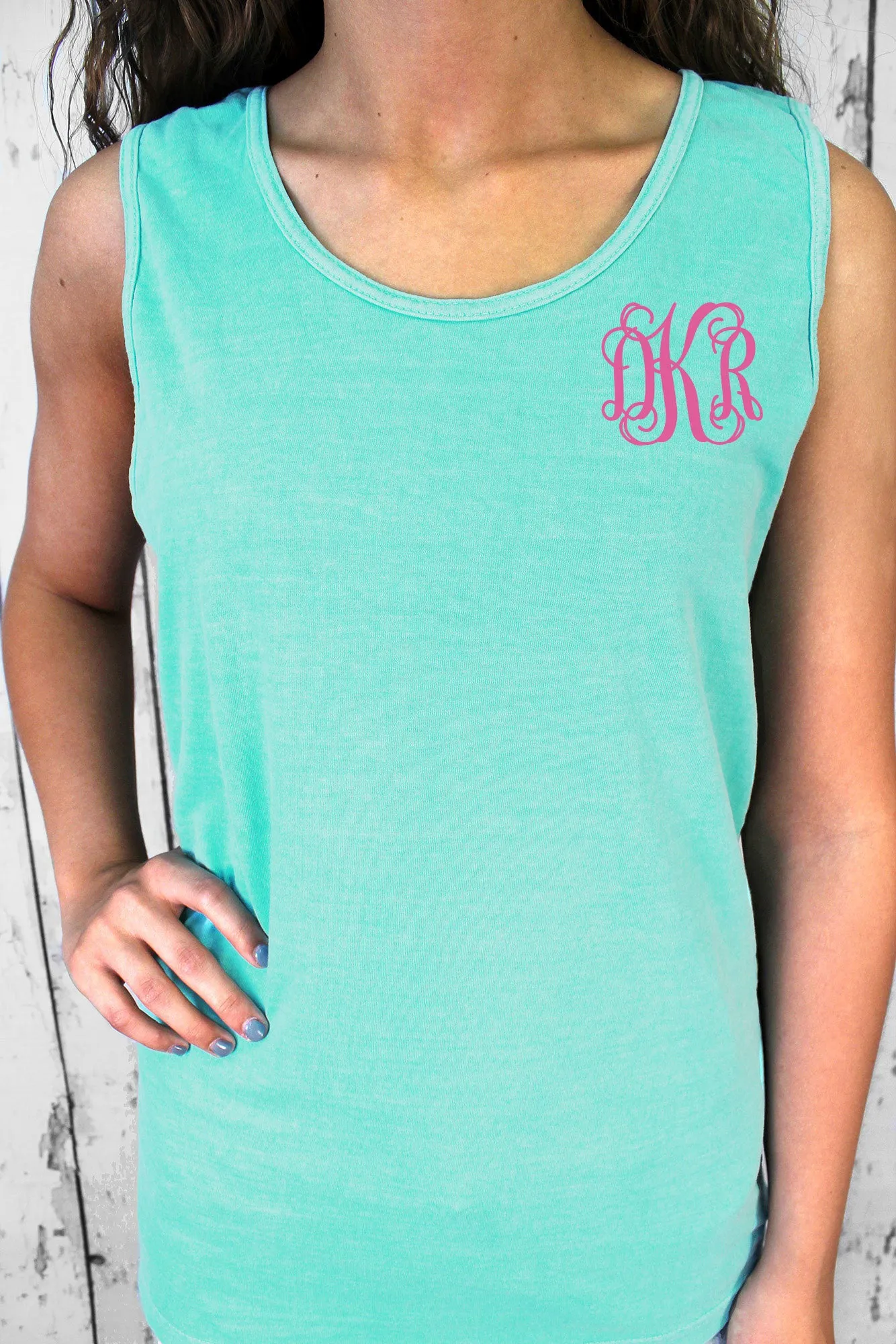 Shades of Green/Yellow Comfort Colors Cotton Tank Top *Personalize It