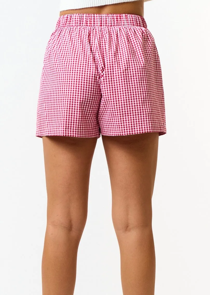 Shauna Red Gingham Boxer Shorts