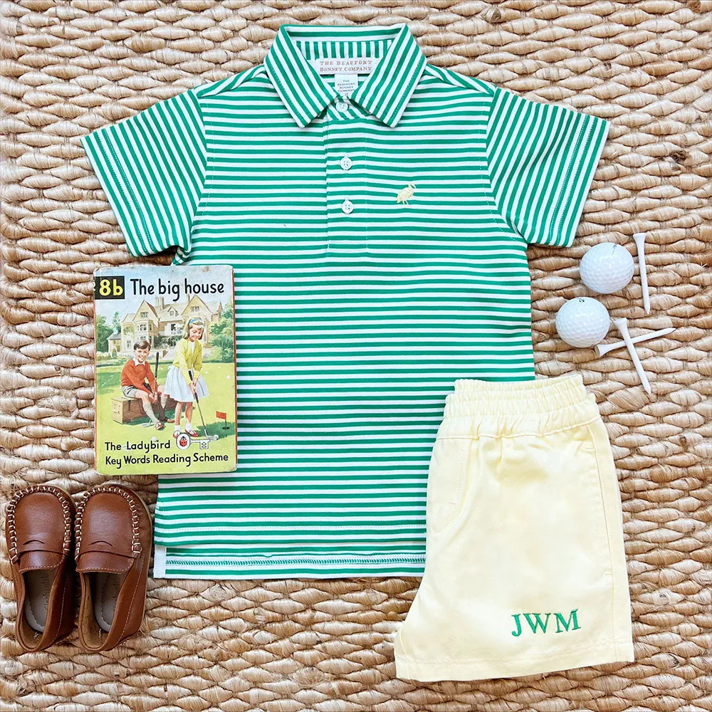 Sheffield Shorts - Bellport Butter Yellow with Buckhead Blue Stork