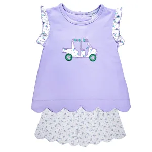 Side by Side Girl's Shorts Set