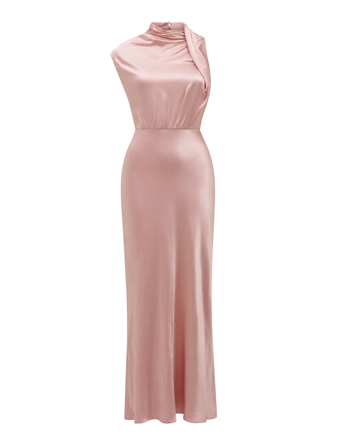 Sienna High Neck Satin Maxi Dress