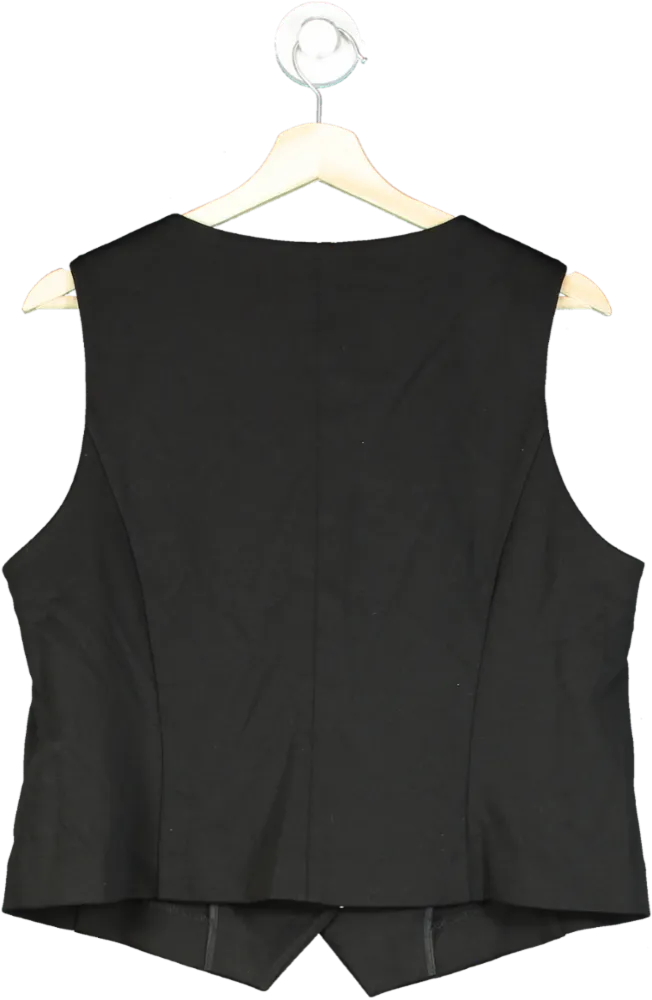 Simply Be Black Buttoned Vest UK 16