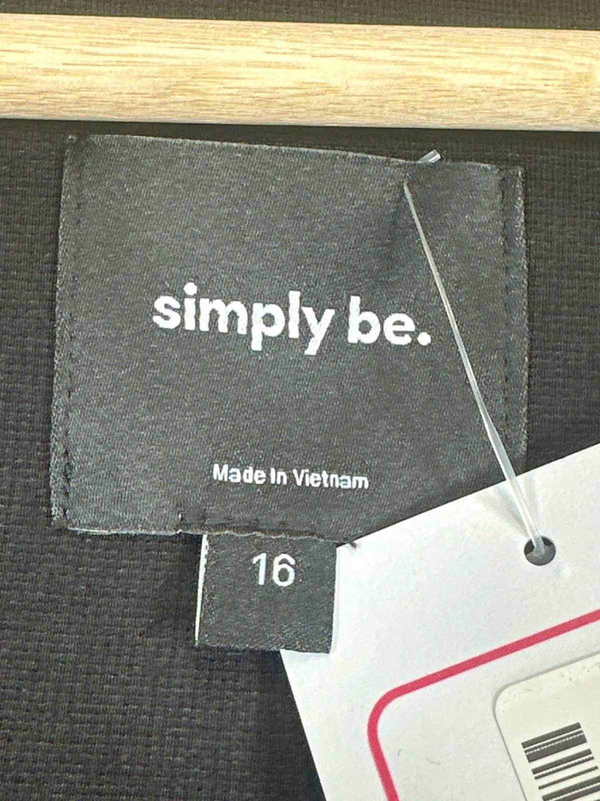 Simply Be Black Buttoned Vest UK 16