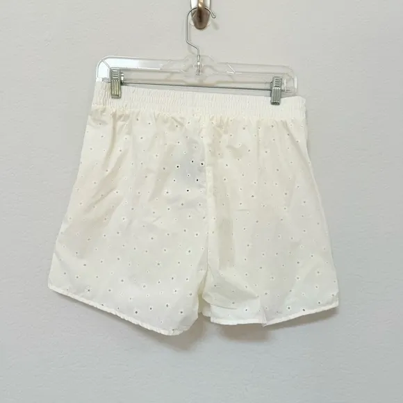 Skatie James Boxer Shorts White Eyelet Size Medium
