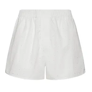 Skatie James Boxer Shorts White Eyelet Size Medium