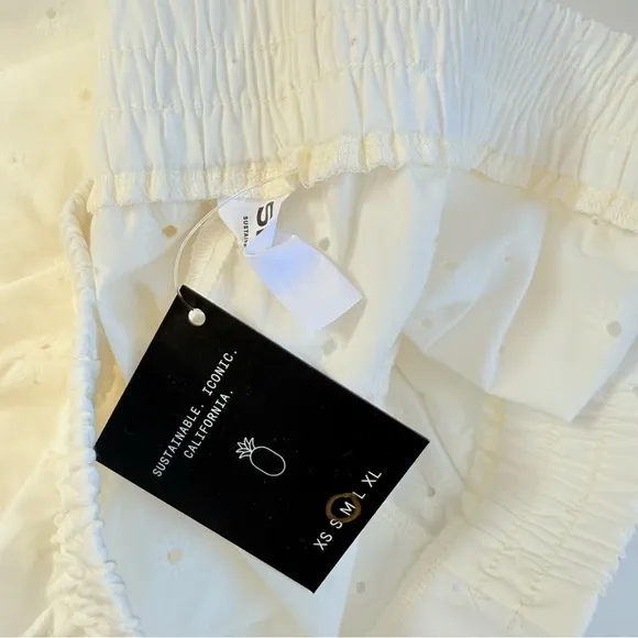 Skatie James Boxer Shorts White Eyelet Size Medium