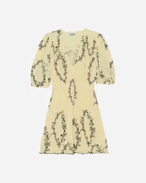 Smock Mini Dress - Floral Shadow Flan