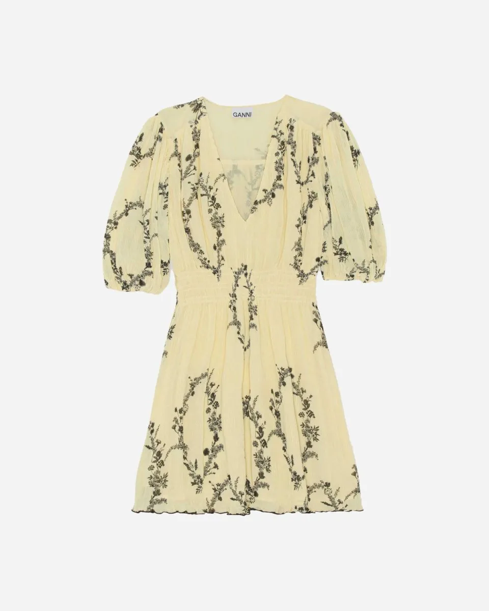 Smock Mini Dress - Floral Shadow Flan