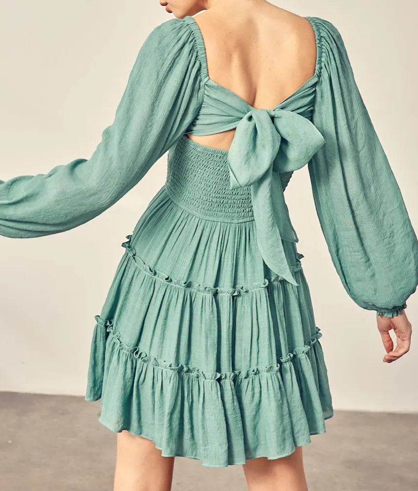 Smock Tier Mini Dress