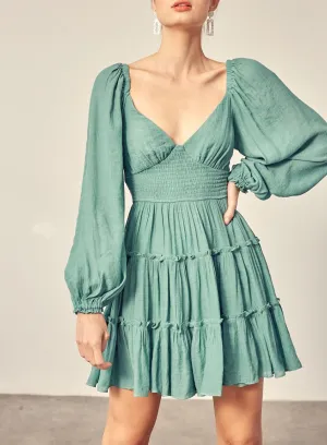 Smock Tier Mini Dress