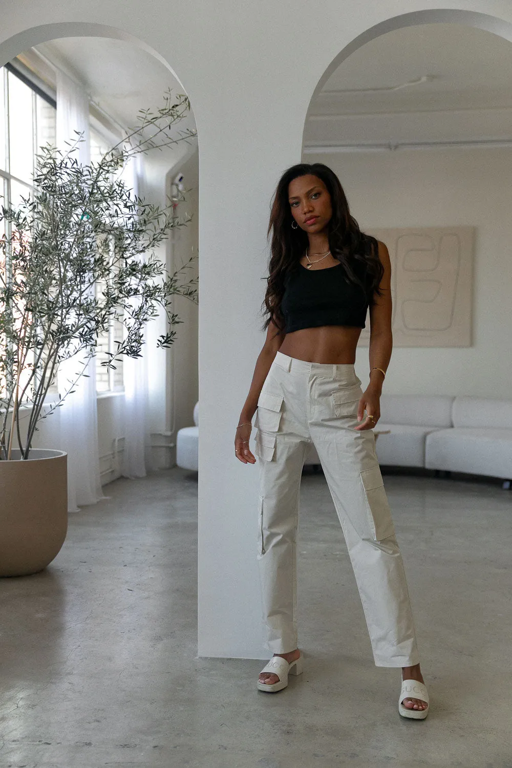 Something Simple Crop Top in Black