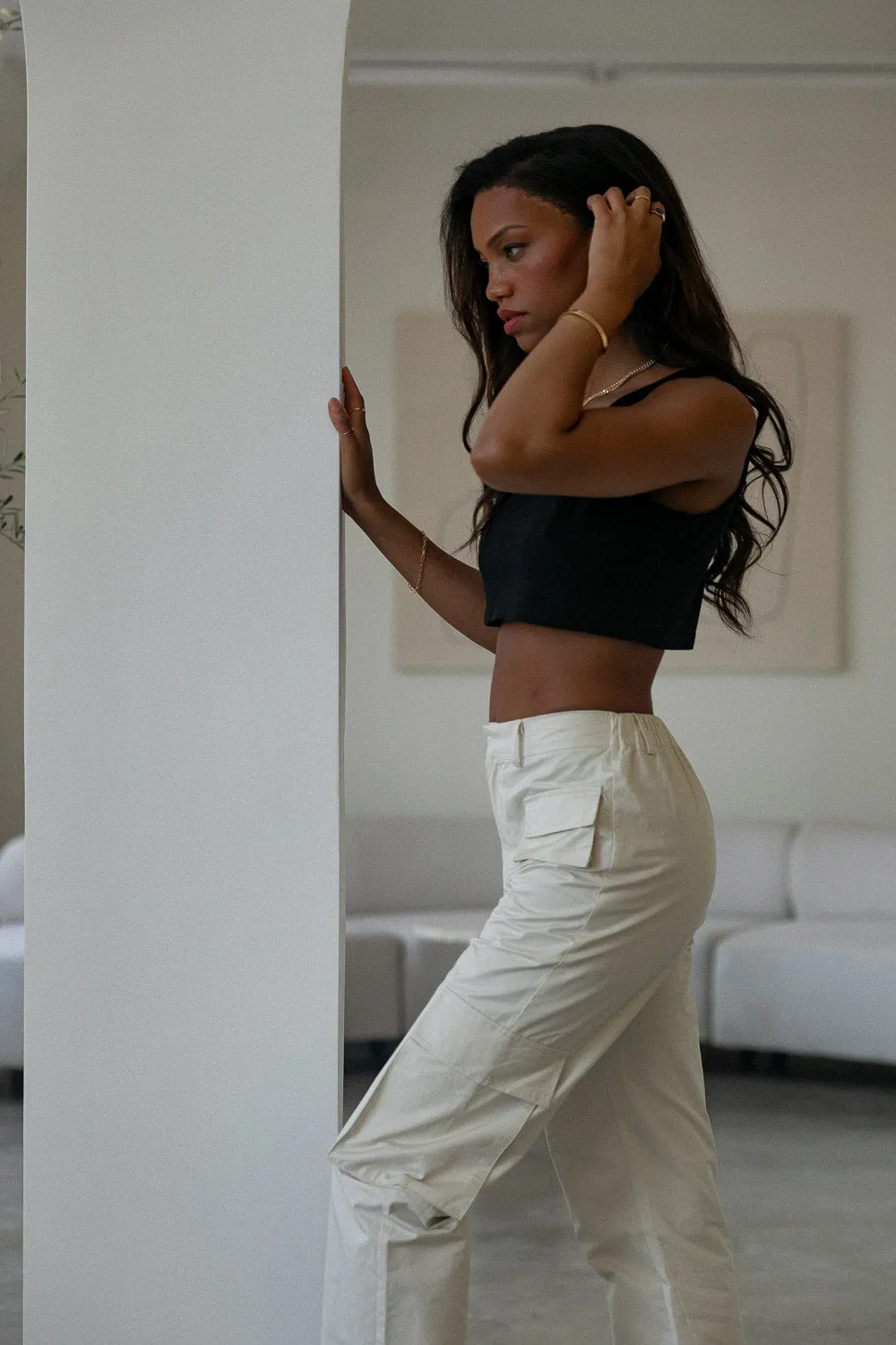 Something Simple Crop Top in Black