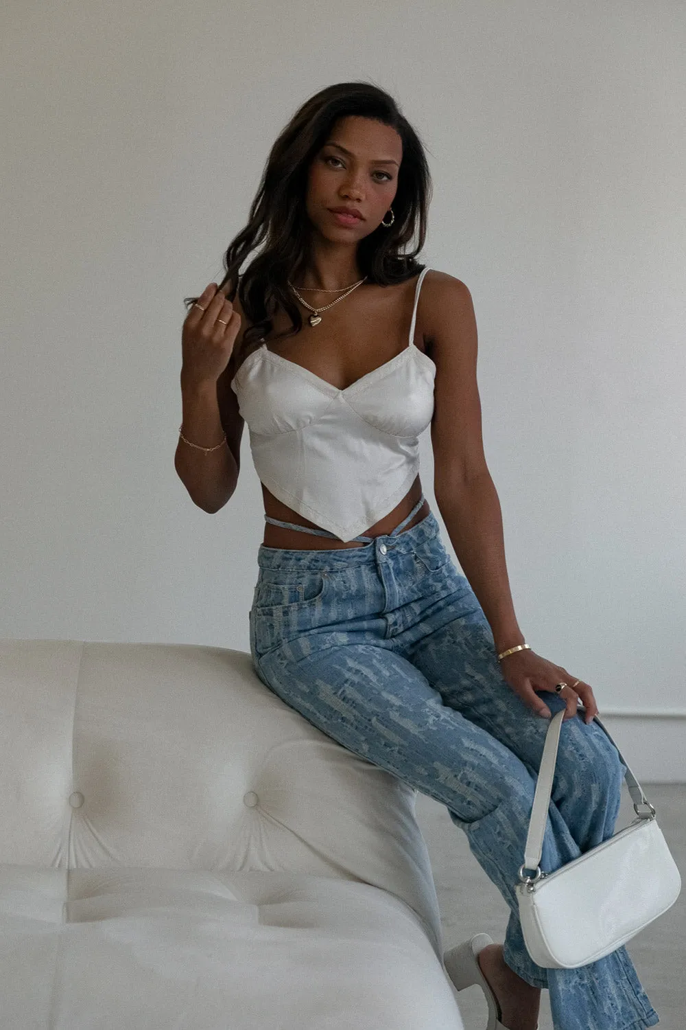 Something to Tie About Top in Cream