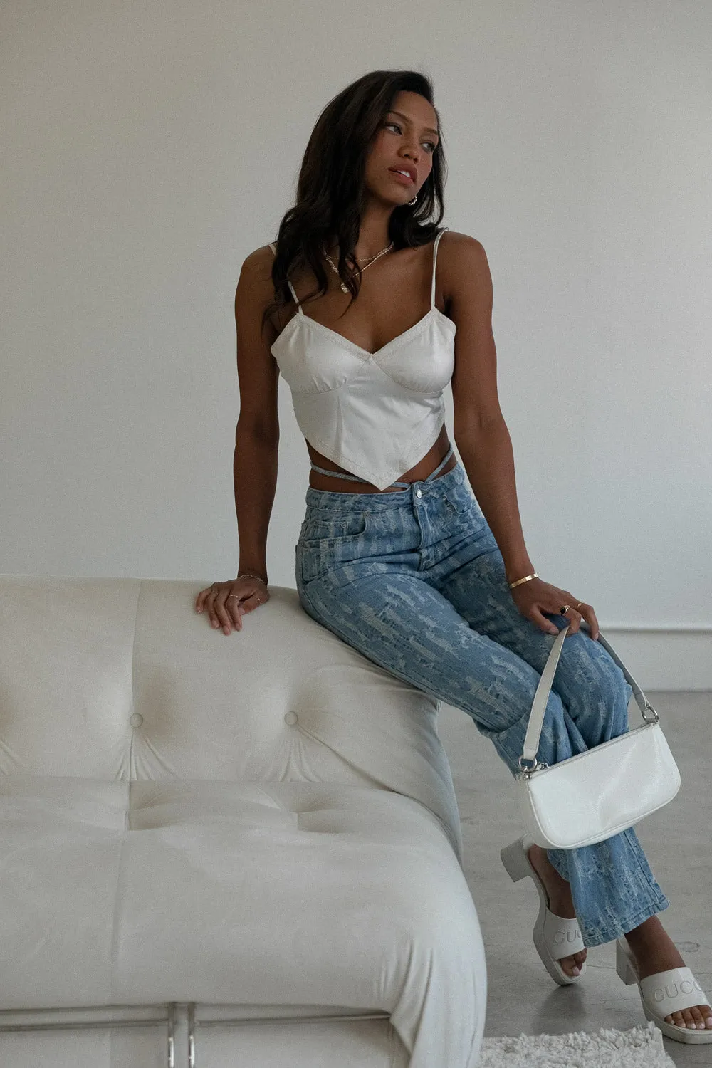 Something to Tie About Top in Cream