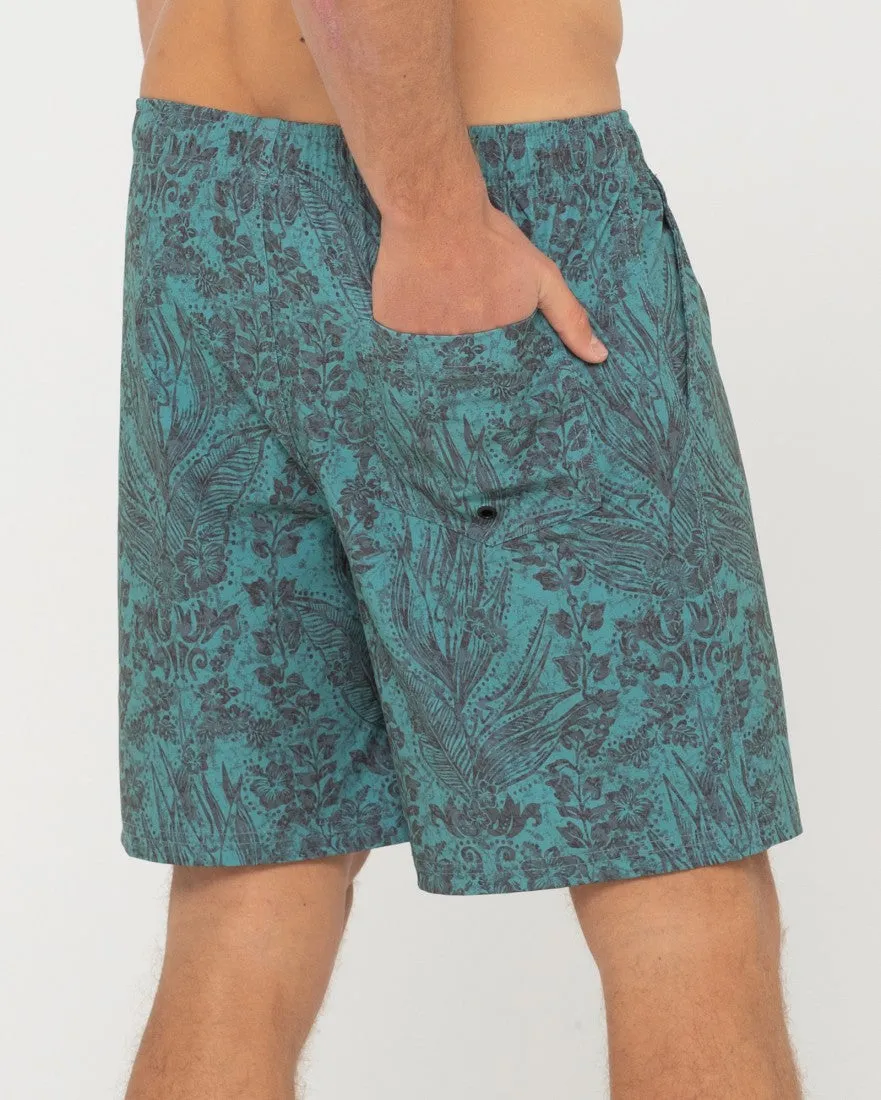 Spotty Foliage Elastic Boardshort