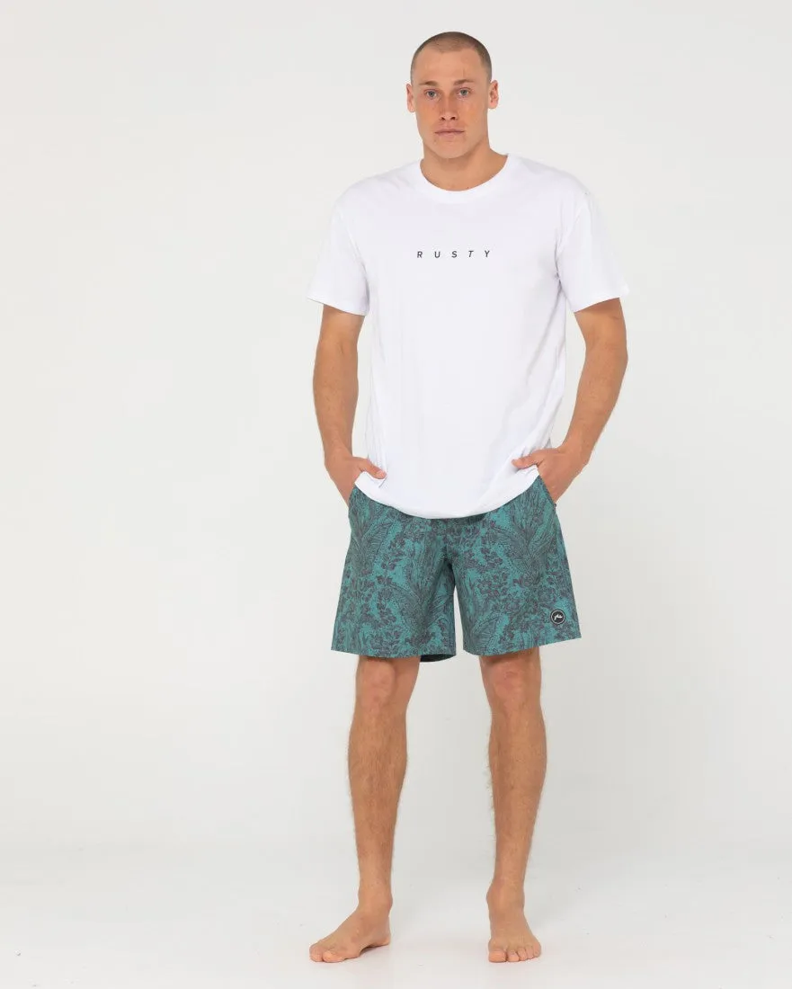 Spotty Foliage Elastic Boardshort