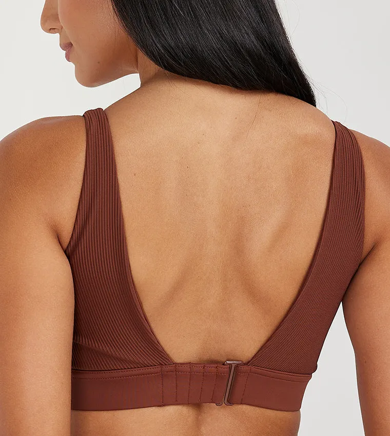 SQUATWOLF CODE RIBBED ASYMMETRIC BRA