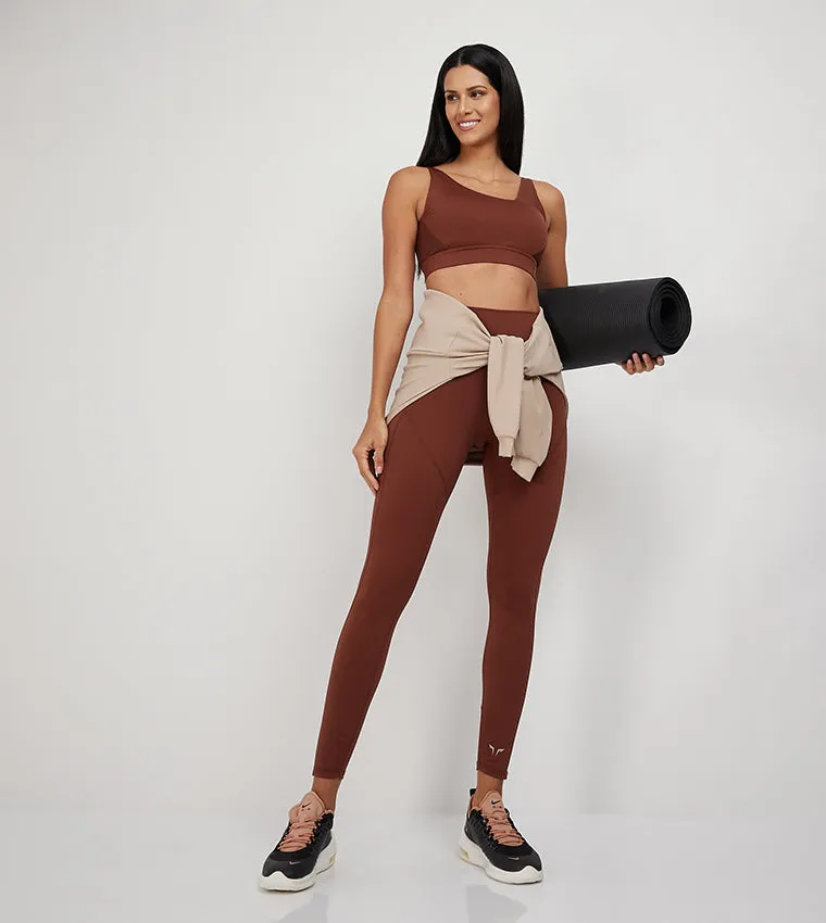 SQUATWOLF CODE RIBBED ASYMMETRIC BRA