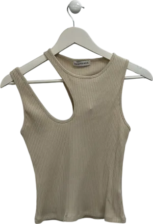 Stainless Beige Asymmetric Top UK S