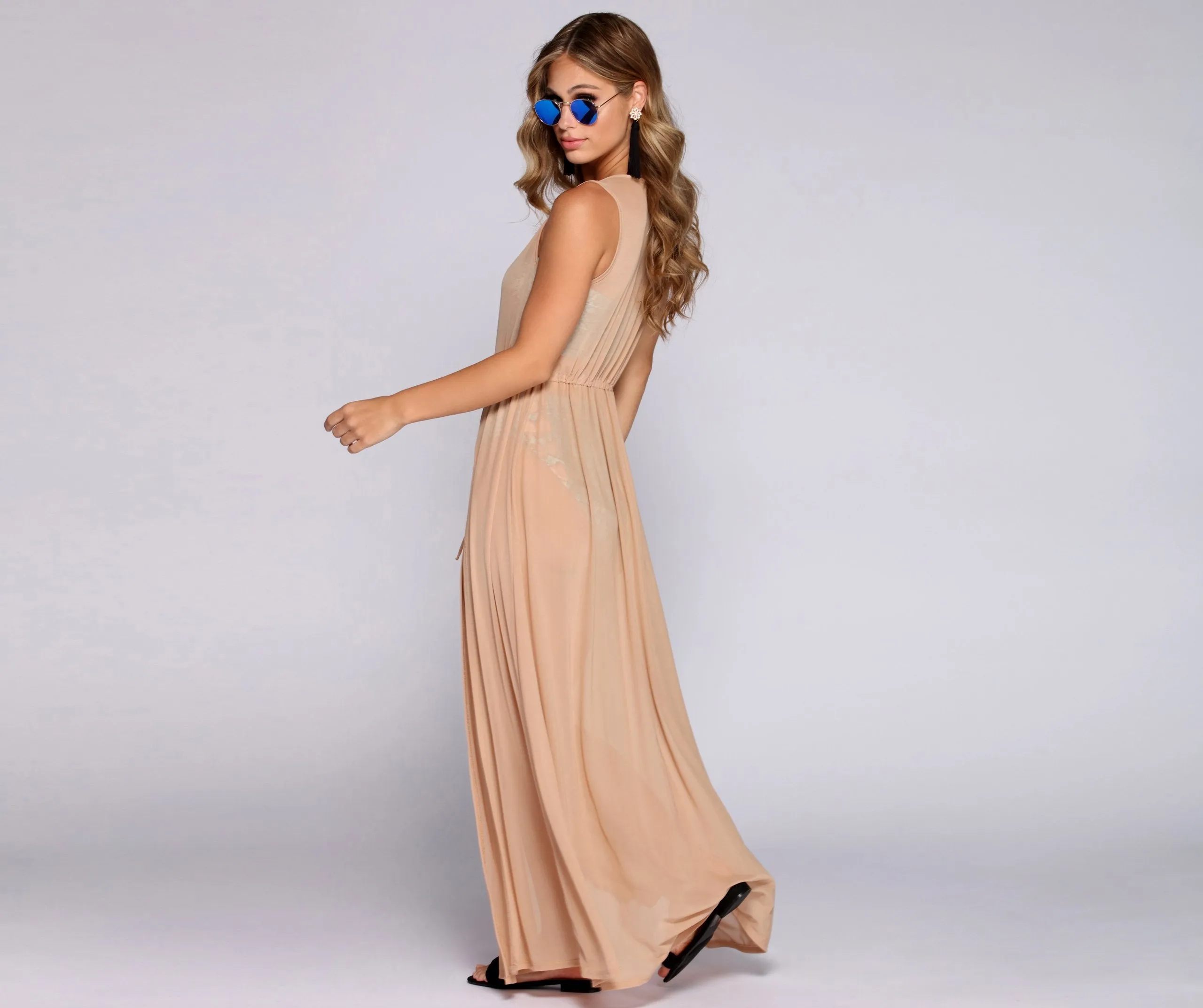 Stylishly Sheer Mesh Duster
