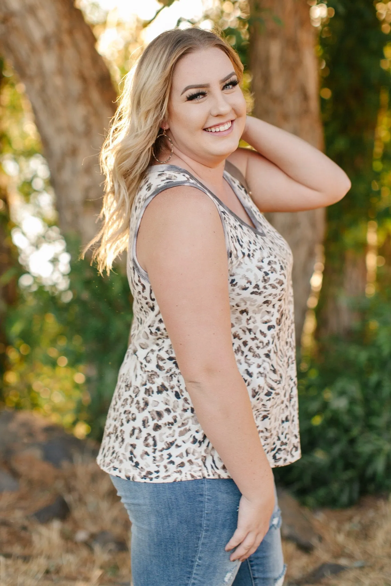 Tanks A Lot Leopard Print Sleeveless Top