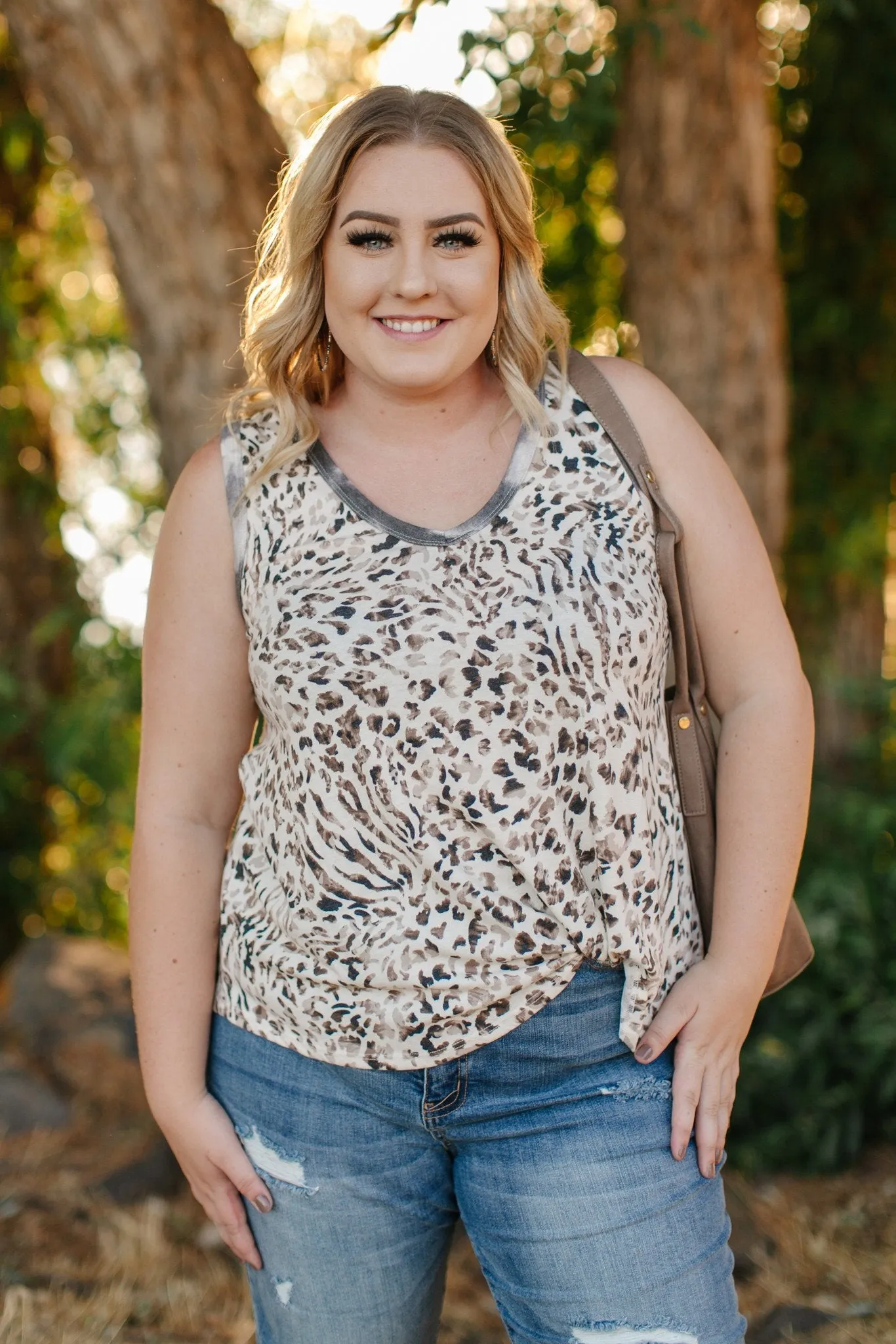 Tanks A Lot Leopard Print Sleeveless Top