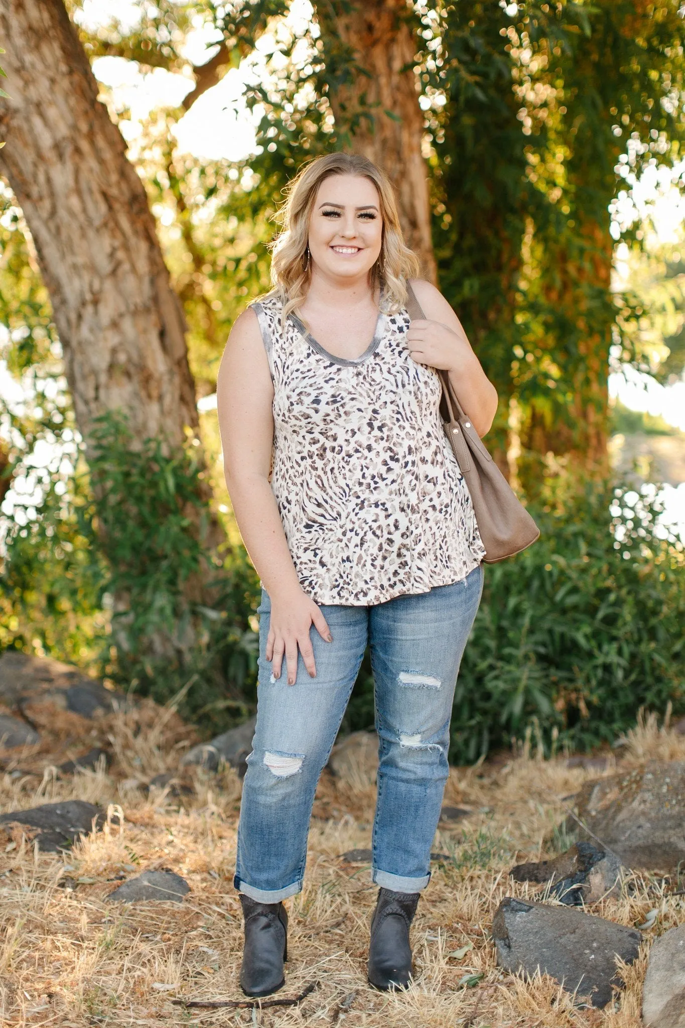 Tanks A Lot Leopard Print Sleeveless Top