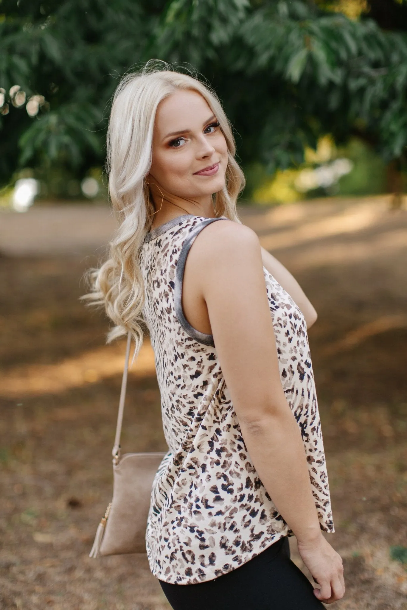 Tanks A Lot Leopard Print Sleeveless Top