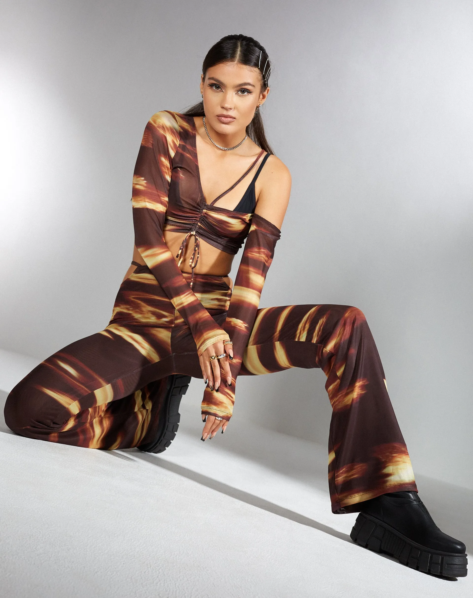 Tapi Crop Top in Bleach Drip