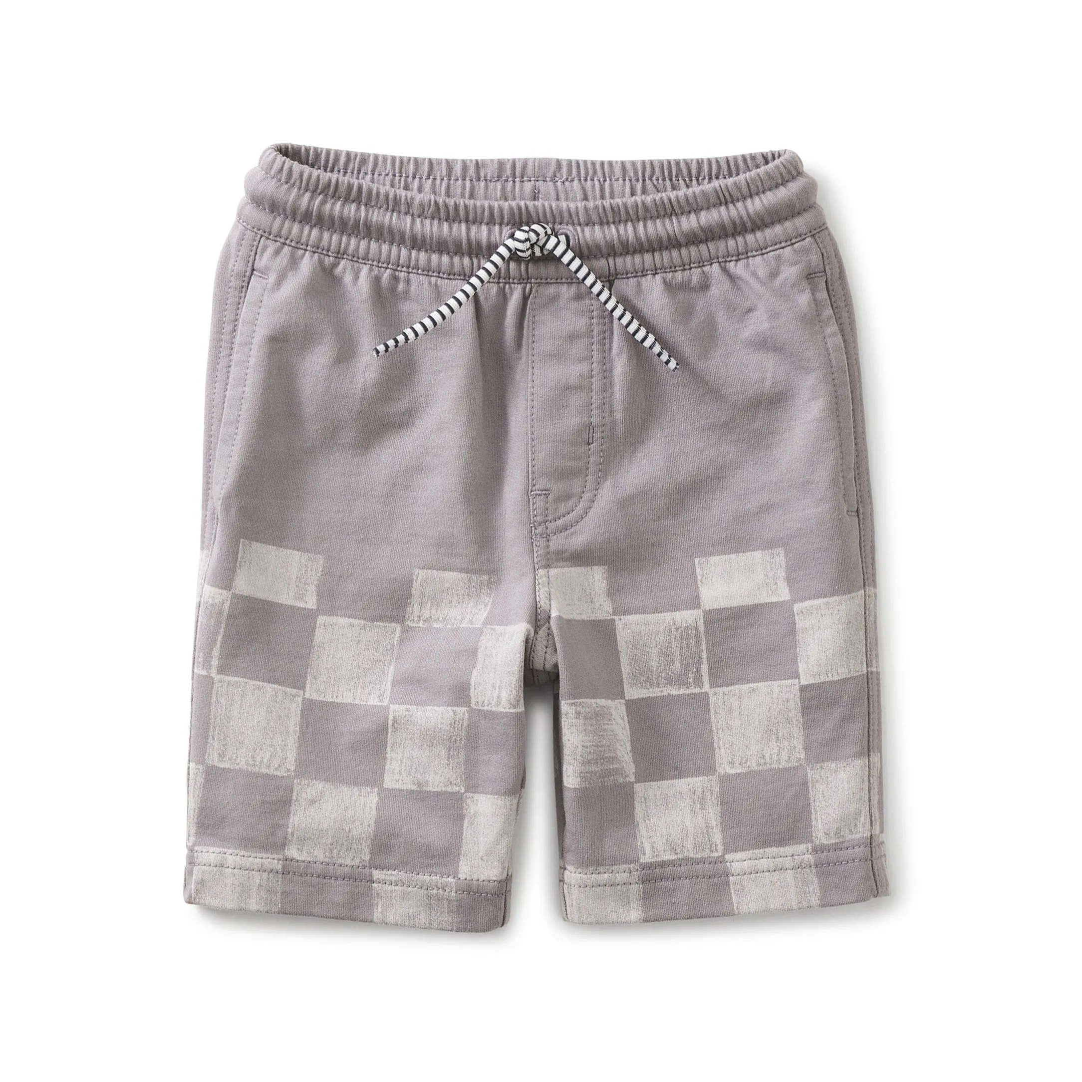 Tea Collection Grey Checker Beach Shorts