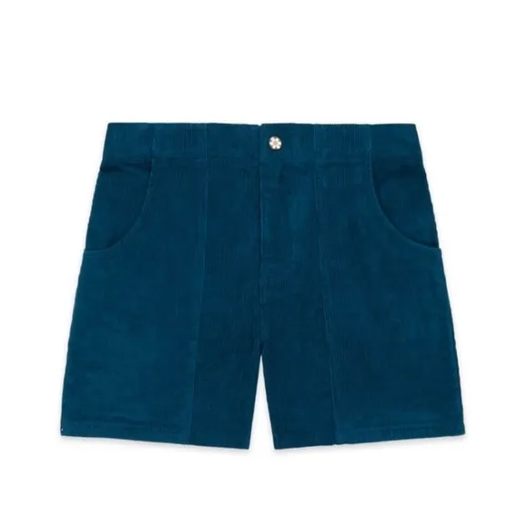 Teddy Fresh Blue Corduroy Shorts Size XS