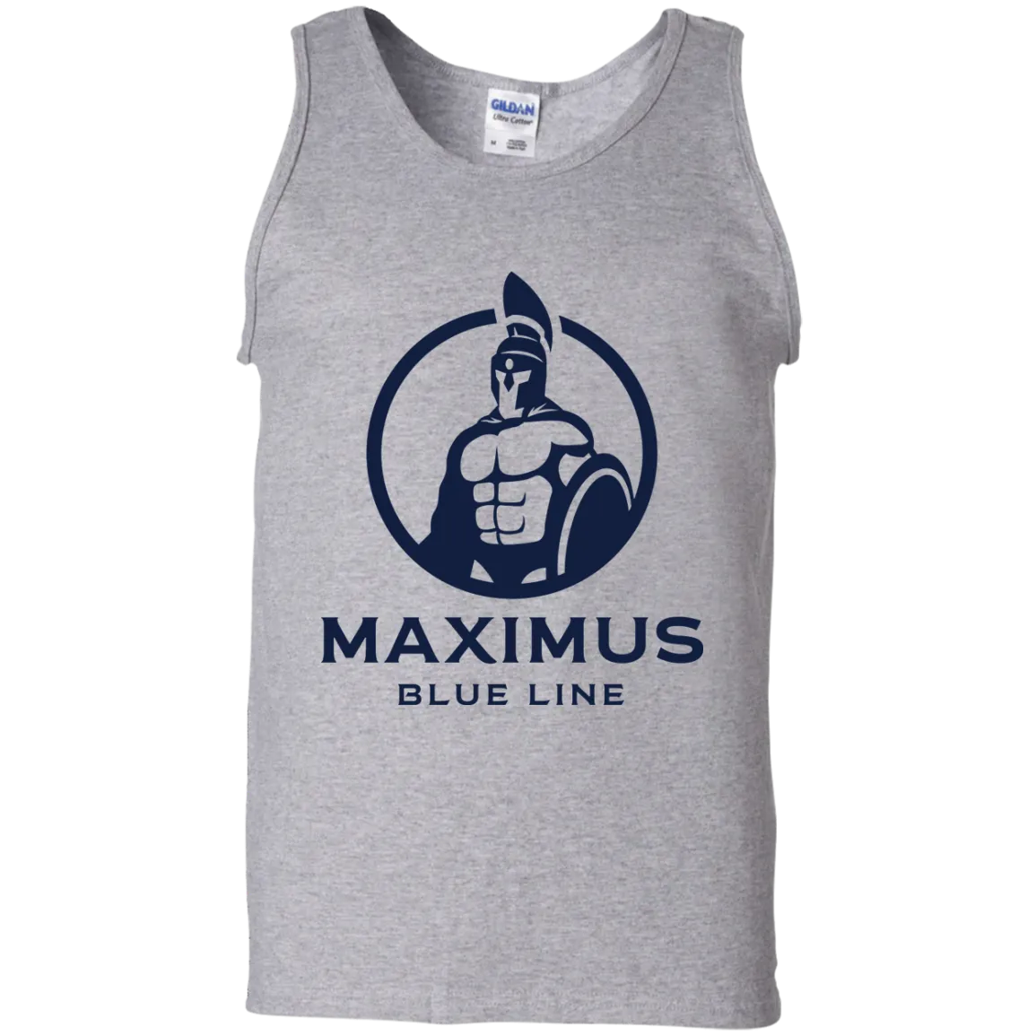 The Maximus Blue Line logo tank