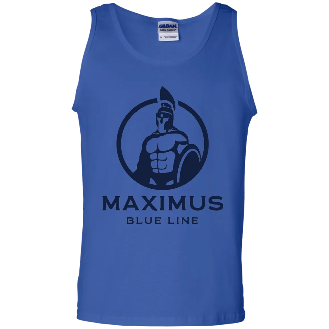 The Maximus Blue Line logo tank