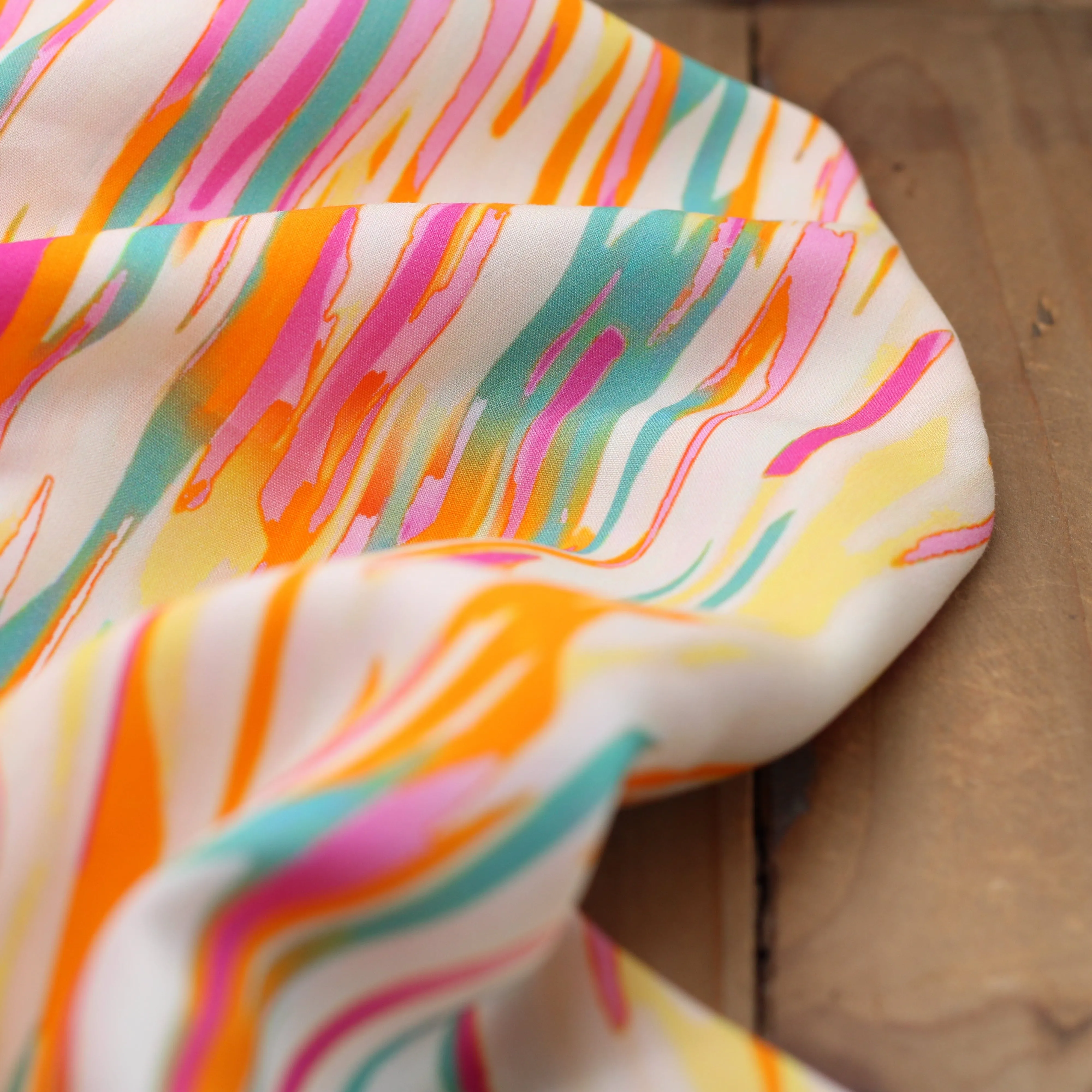 Tissu Viscose - SOFIA - Orange (vendu x10cm)