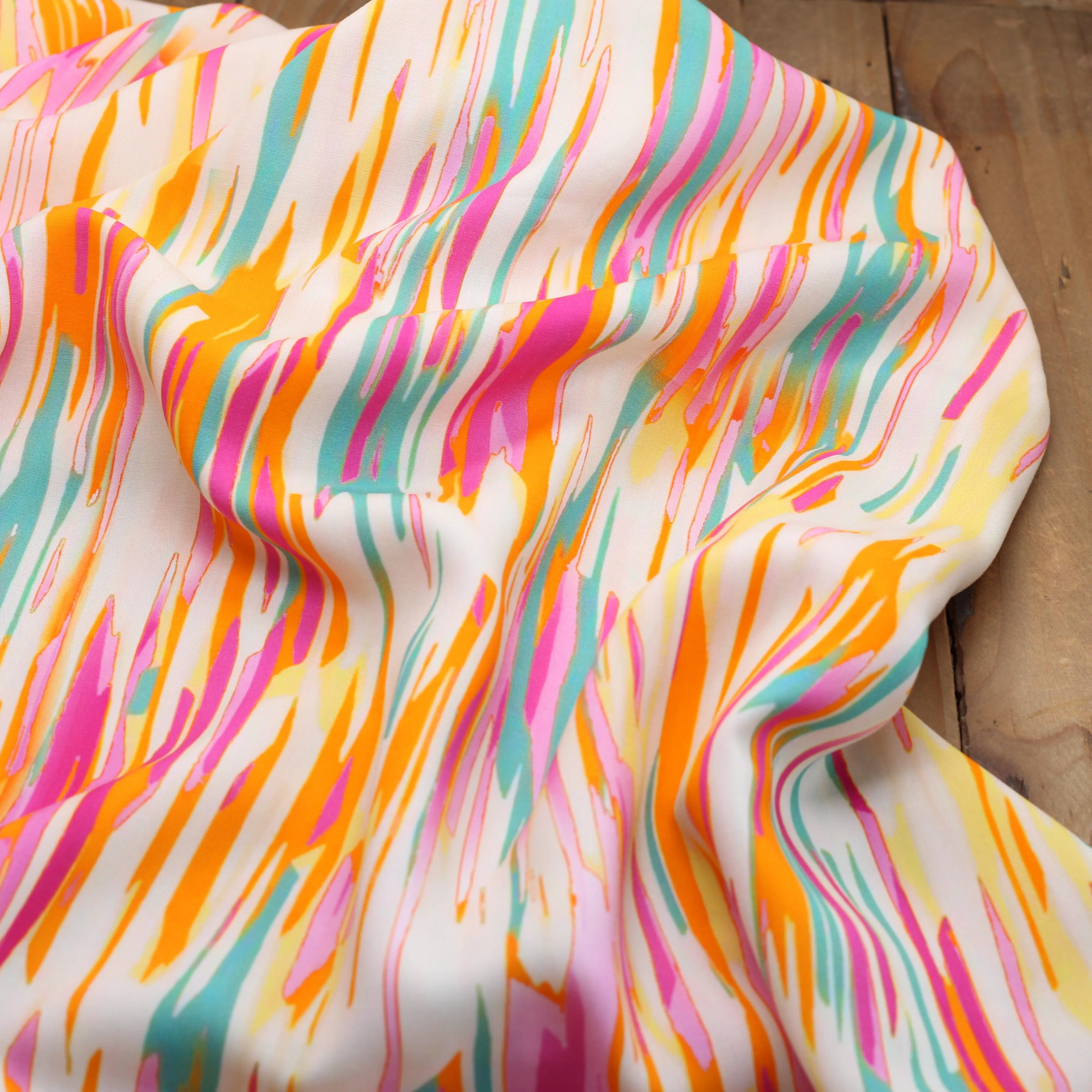Tissu Viscose - SOFIA - Orange (vendu x10cm)