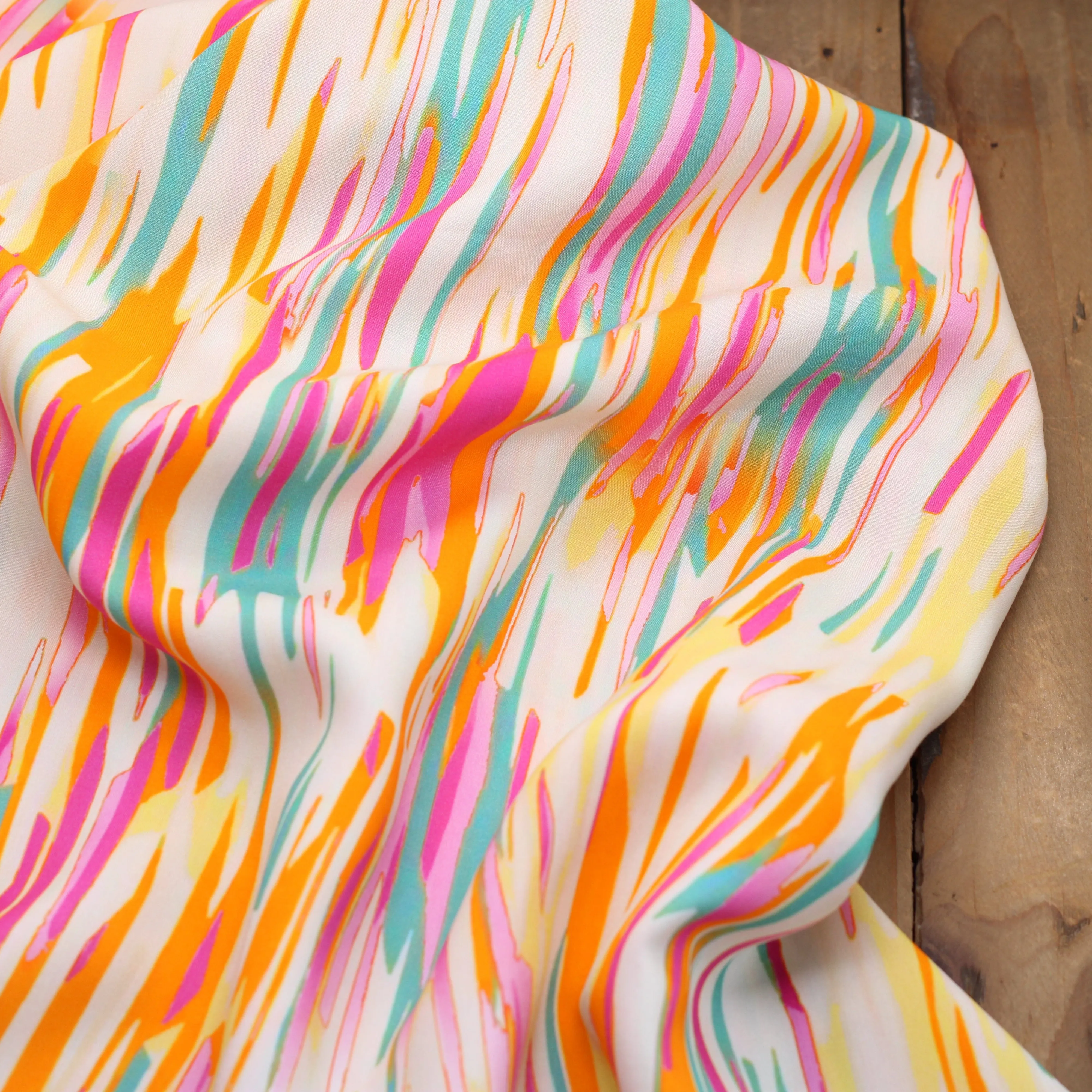 Tissu Viscose - SOFIA - Orange (vendu x10cm)