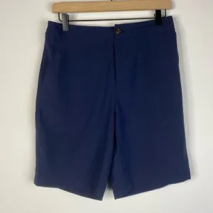 Tommy Bahama Womens Golf Shorts M Navy Blue Elastic Waist Bermuda Stretch