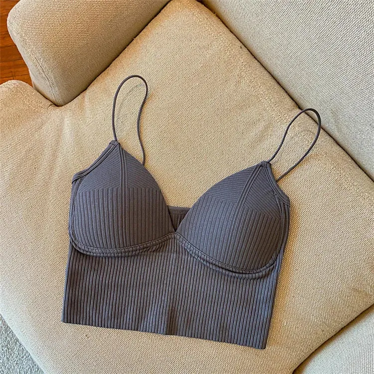 V-Neck "Camisole" Push up Bra with Chest Pads