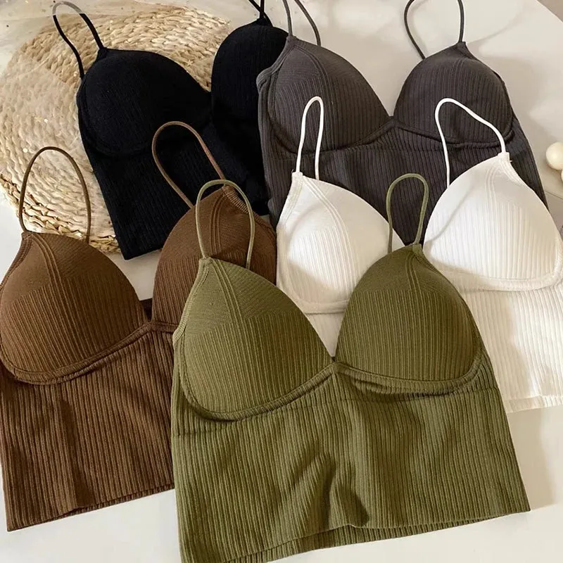 V-Neck "Camisole" Push up Bra with Chest Pads