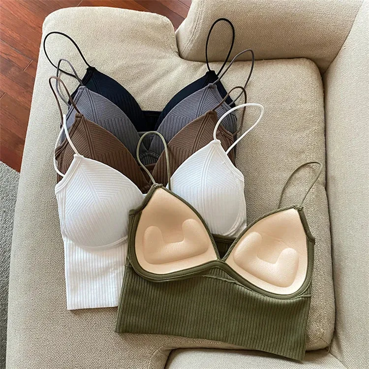 V-Neck "Camisole" Push up Bra with Chest Pads