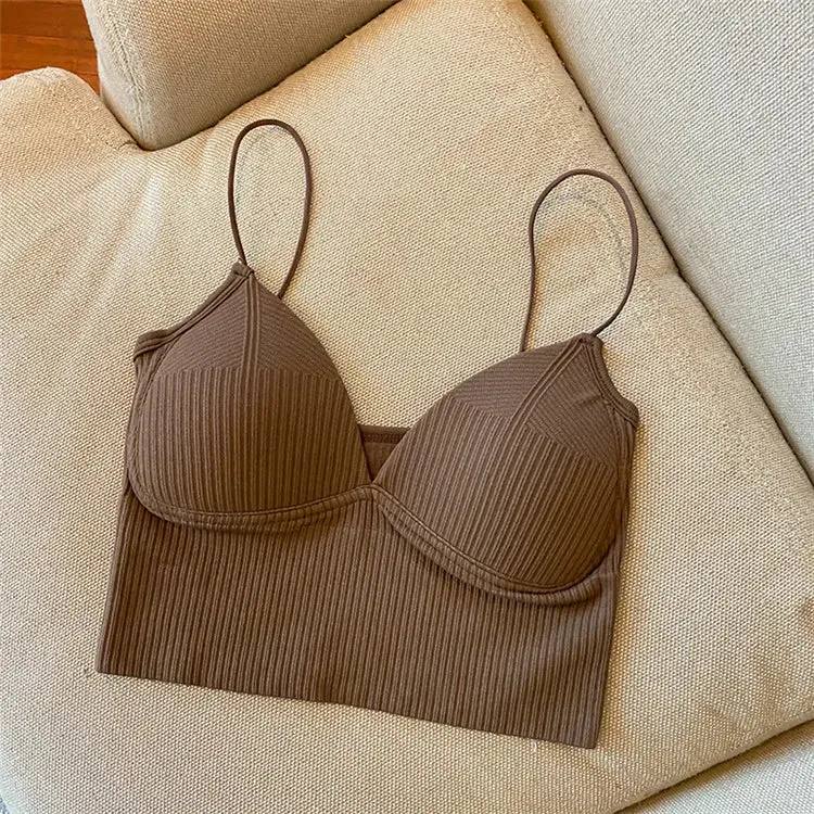 V-Neck "Camisole" Push up Bra with Chest Pads