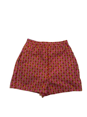 VALENTINA - Elastic Waist Shorts - Wine Tones