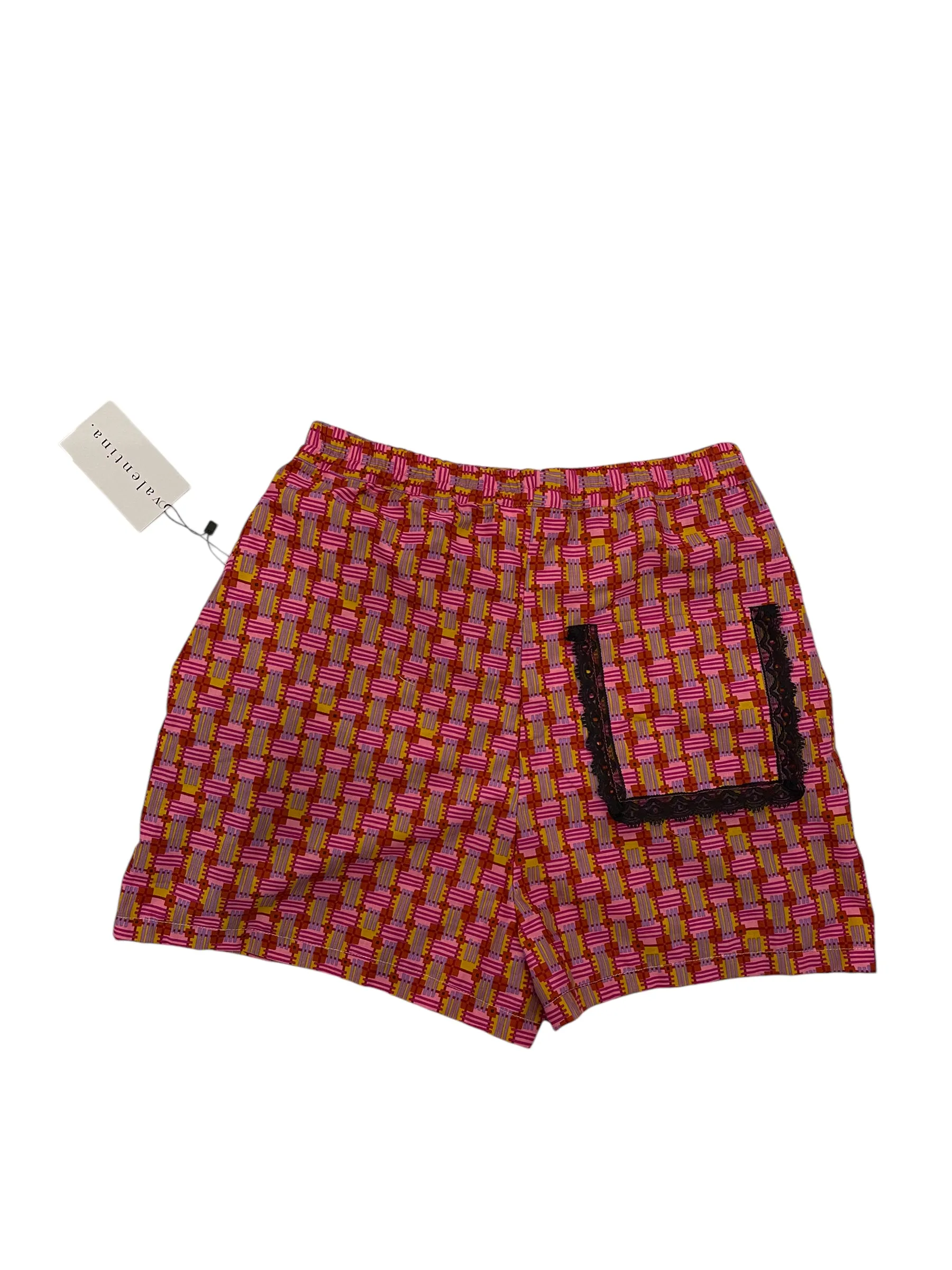 VALENTINA - Elastic Waist Shorts - Wine Tones