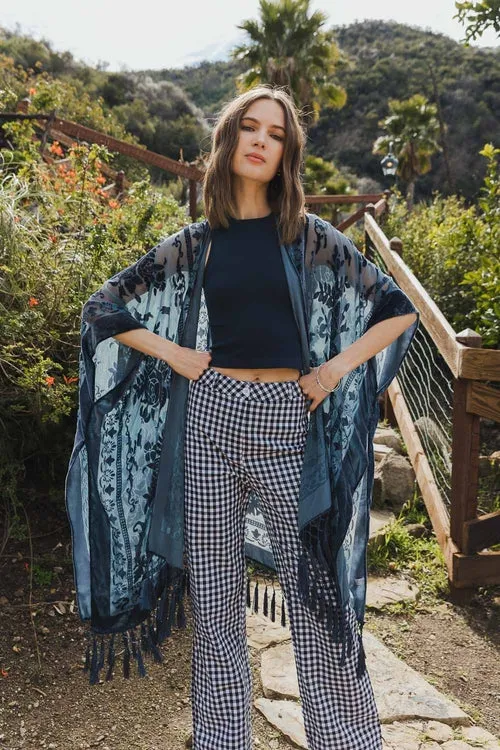 Velvet Mesh Tapestry Kimonos.
