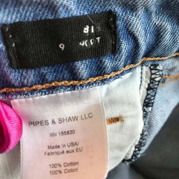 Veronica Beard Debbie shorts sz 28 jean shorts raw hem button fly pipeline wash
