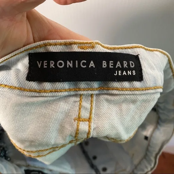 VERONICA BEARD Side Stripe Shorts button front 26