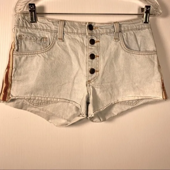 VERONICA BEARD Side Stripe Shorts button front 26