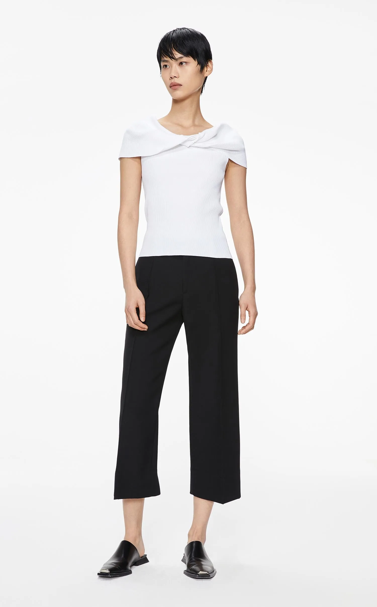 Vest / JNBY Asymmetric Collar Knit Vest