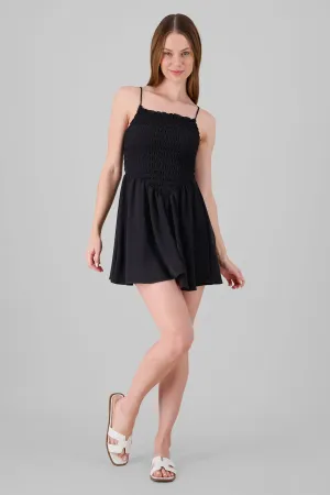 Vestido mini tirantes detalle smock